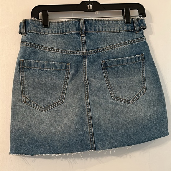 NEW Zara Basic Z1975 Denim Ring Belted Skirt - Picture 3 of 4